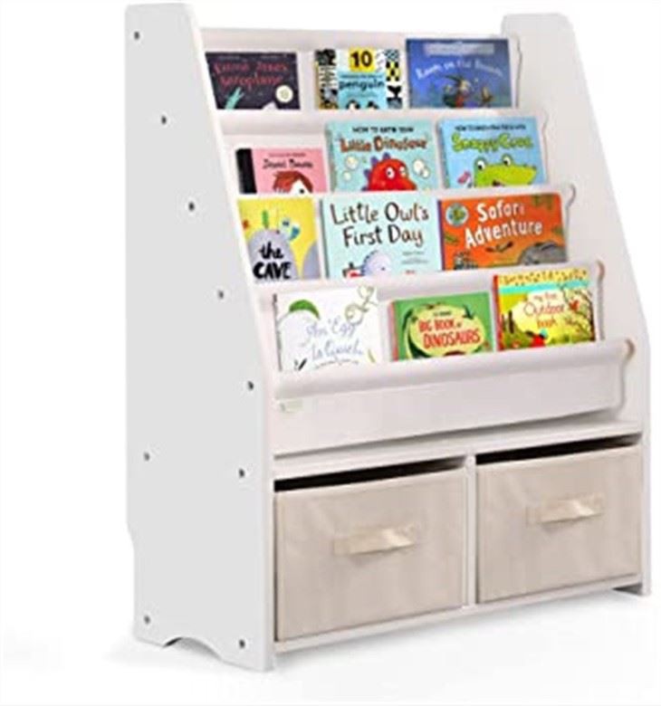 Canvas Wooden kids  bookshelf (2)