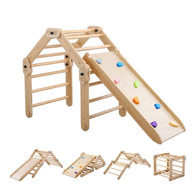 Triangolo Piklers in legno per bambini con rampa