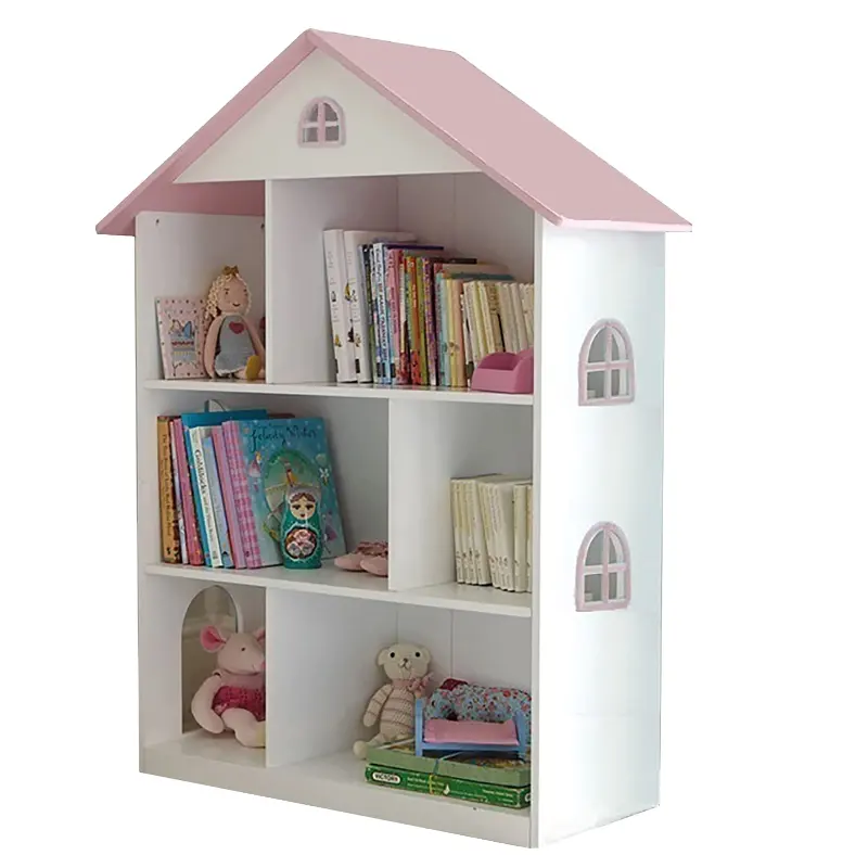 Fint mobili per bambini Casa in legno Casa in legno della libreria per bambini